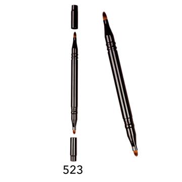 Black Compact Double Sided Lip Brush