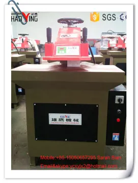 Hydraulic swing arm power press pu/eva leather skiving/strap cutting machine