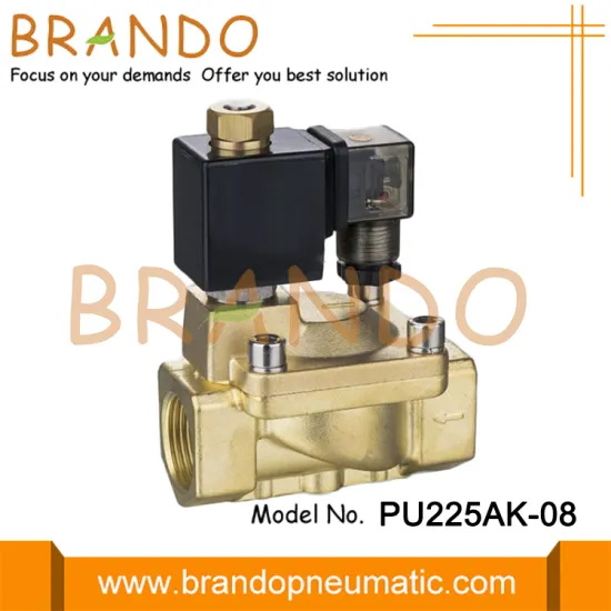 Shako Type PU225AN-08 Normally Open Brass Solenoid Valve
