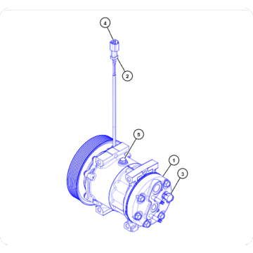Hydraulic Shovel 6015B Compressor 5073868/507-3868