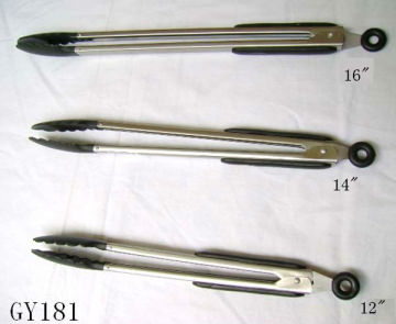 hot sale food grade stainless steel cooking food silicone kitchen tongs food tong