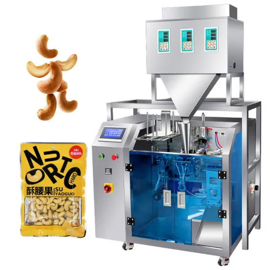 Automatic Vertical 3 Heads Food Packaging Machine for Coffee Sachets, Tea Bags