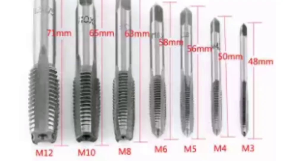 Custom Tungsten alloy slotless Straight flute spiral flute point taps 6*1