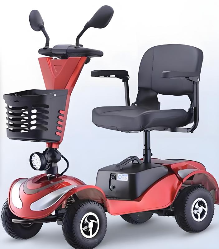 Elderly people use four wheeled vehicles for commuting