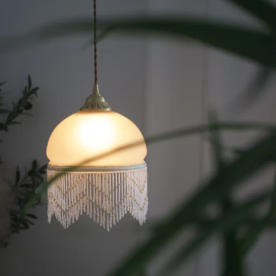 Glass Tassel Chandelier Lamps for Restaurant and Dining Room