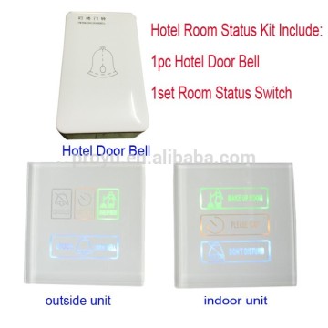 New Room Status Switch 3 Ways Room Lights Linked Control Touch Screen Switch with door bell button PY-RM01
