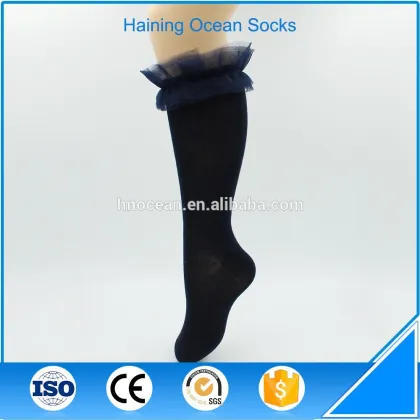 Hot sale fashion baby socks ruffle design hosiery short stockings