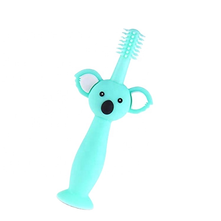 BPA Free Silicone Toddler Toothbrushes Infant Training Brush