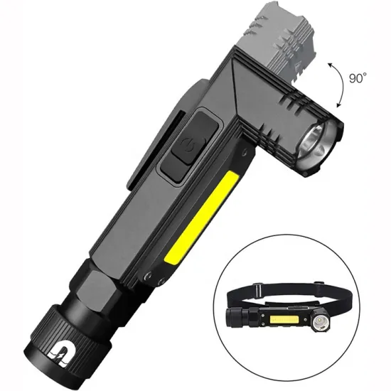 5 Lighting Modes & Aluminum Alloy Rechargeable Right Angle LED Flashlight: Your Ultimate Illumination Tool