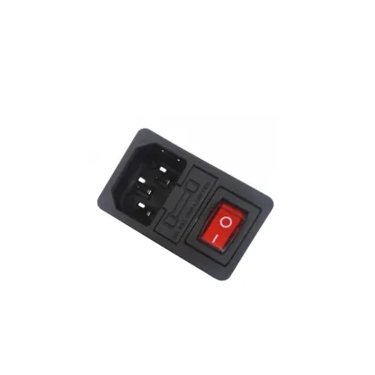 AC-01 Card Type Pin Shaped Socket with Light Switch Fuse