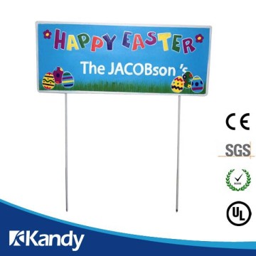 Easter Holiday plastic yard sign stakes