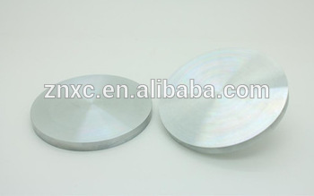 customizable sputtering material Dia 25 mm high Purity 99.995% pure Zn Zinc target