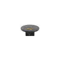 Mesa de café ovalada minimalista con tapa de mármol