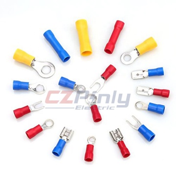 Copper Tube Tongue Cable Crimp Round Ring Terminals for Insulated Single Hole Applications