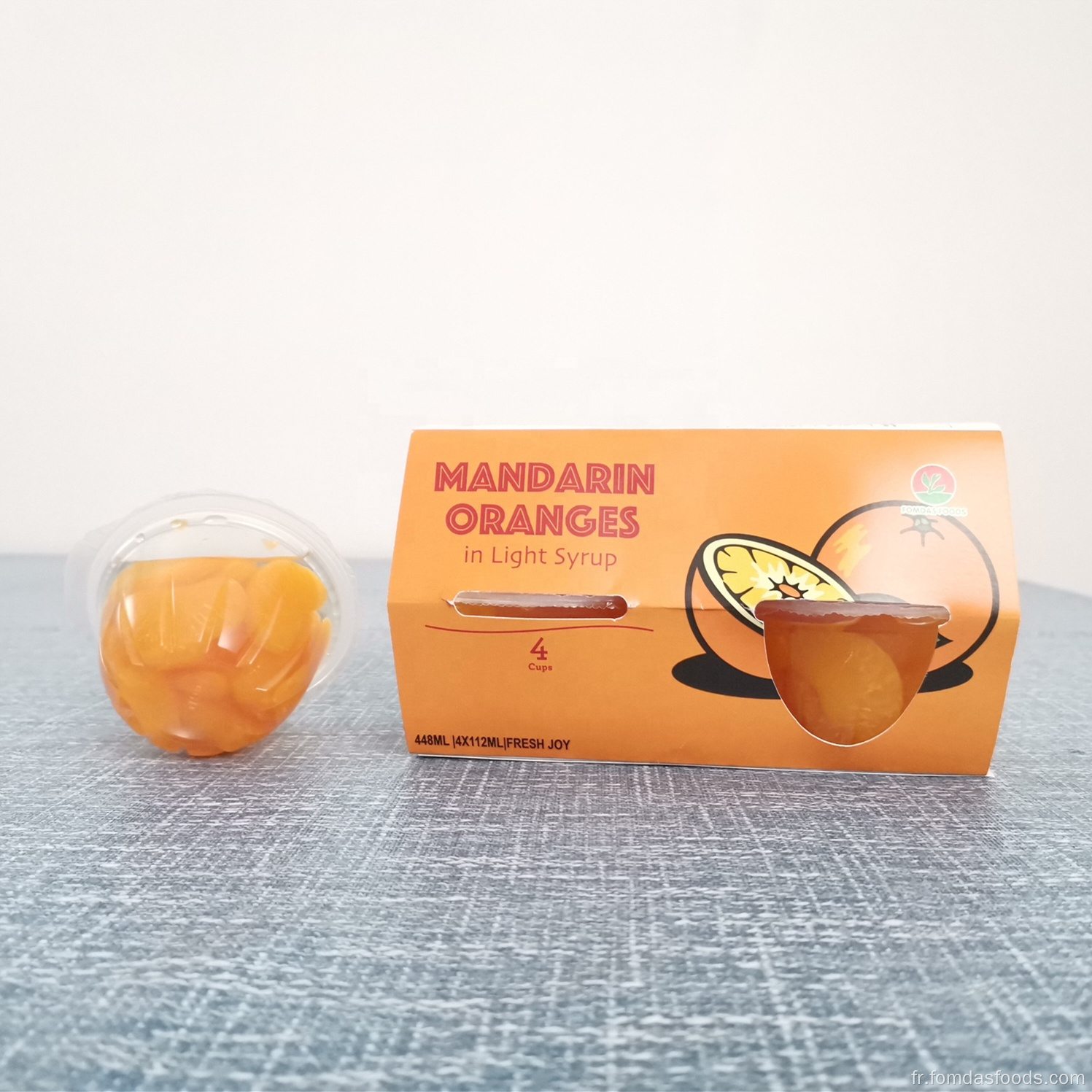 4oz Oranges de mandarine fraîche en sirop de lumière