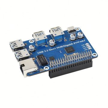 USB 3.2 Gen 1 et Gigabit Ethernet Hub Hat Expansion Board for Raspberry Pi 3