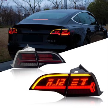 DK Motion oled Rücklichter für Tesla Modell 3 &amp; Y (2018-2023) - Dynamisches Animations -LED -Rücklampenzubehör