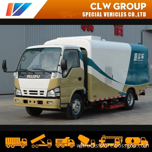 Japanese I suzu 5tons Road Vacuum sweeper Machine 6-7cbm Water Spraying Sprinkler Dust Cleaning Suction Truck