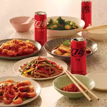 Refreshing Coca-Cola drink