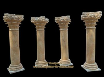 Architectural Yellow Marble Column (CLM-134)