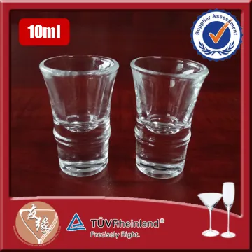 High flint glass made 10ml fancy shot glasses for spirits