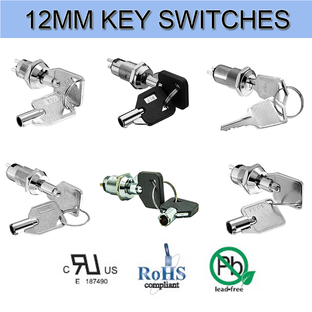 China 12Mm Key Switches,Electric Key Switch,12Mm Key Lock Switch Supplier