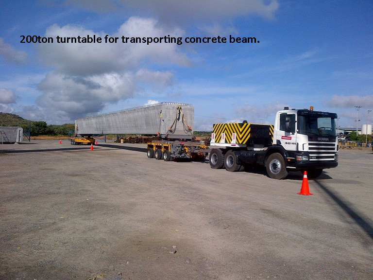 200ton turntable transporting