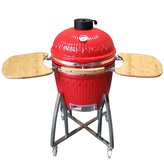 Auplex Ceramic Kamado Smoker: 21-Inch Rotisserie BBQ Grill