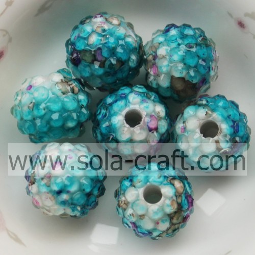 Brilliant Artificial Yellow Ceramic Acrylic Resin Rhinestone Beads