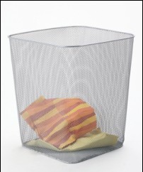 cubo de basura de malla