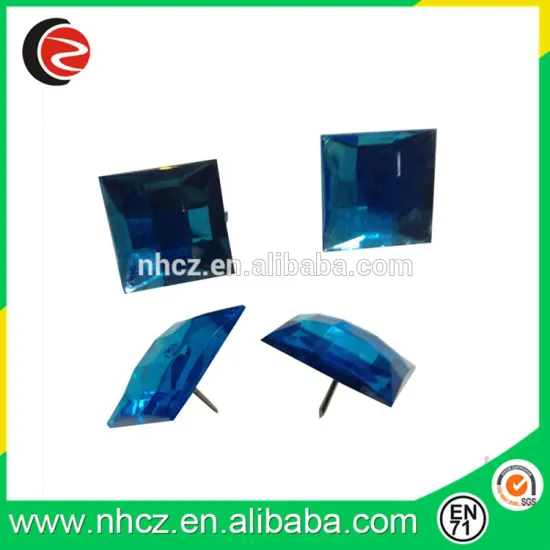 Blue Square Acrylic Diamond Pin