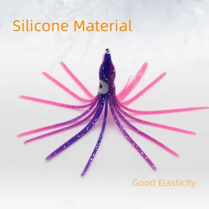 Wholesale Yozuri 3cm-9cm Soft Luminous Octopus Squid Skirt Lure for Trolling and Fishing
