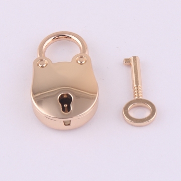 Gold Heart Shape Metal Bag Decorative Mini Love Padlock for Diary Notebook