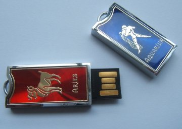 Mini personnalisé gravé Metal Notebook 128 Mo, 256 Mo, 1 Go Micro Usb Flash Drives U disques