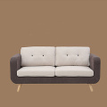 Mid-Century Wooden Legs Fabric Lounge Sofa Set