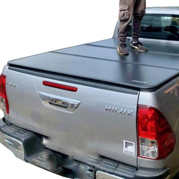 custom-fit pickup truck tonneau covers for Toyota Hilux aluminum anti-oxidation tri-fold canopy truck bed protector