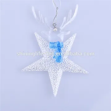 Deer head shining star ornament new style christmas decoration