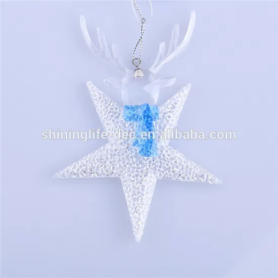 Deer head shining star ornament new style christmas decoration