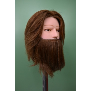 Mannequin Head With Hair Bearded Male Mannequin for Hair Training Supplier