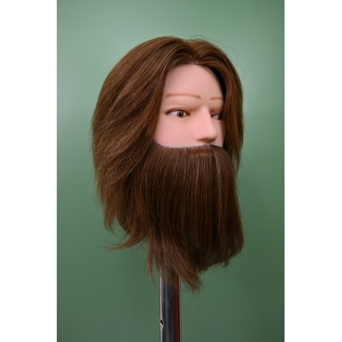Mannequin Head With Hair Bearded Male Mannequin for Hair Training Supplier