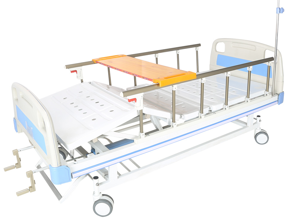 Manual hospital bed with 2 cranks hospital equipment