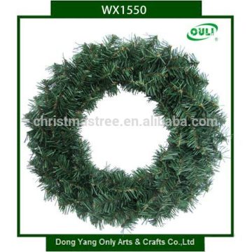 cheap green artificial christmas wreaths