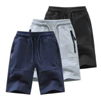 Children Boys Shorts 2020 Summer Zipper Pocket Design Kids Casual Knitted Shorts For Boys 3 4 6 8 10 12 14 Years Clothing Dwq240
