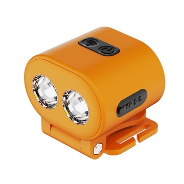 WARSUN S689 LED Hat Clamp Lamp: Frog-eye Lens, 2000 Lumen Brightness, IP55 Waterproof with Built-in Battery and Type-C Charging