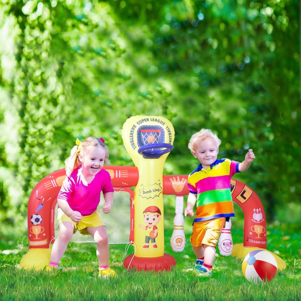 Cèrcol inflable de bàsquet a la piscina