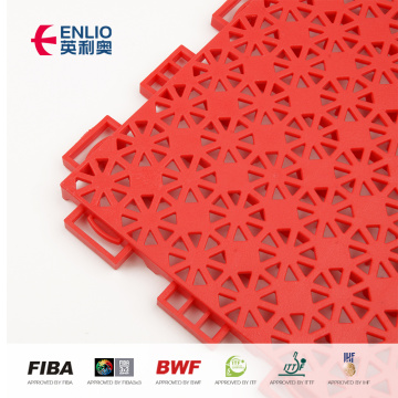 Outdoor synthetic basketball court flooring