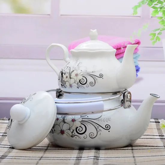 2.5+0.9L Porcelain and Enamel Teapot Set