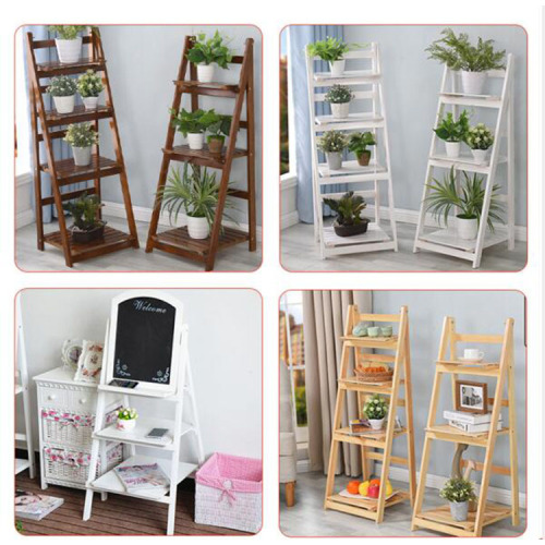 Wooden Flower Rack Customization Size Flower Rack Wooden Shelf Plant Rack Supplier