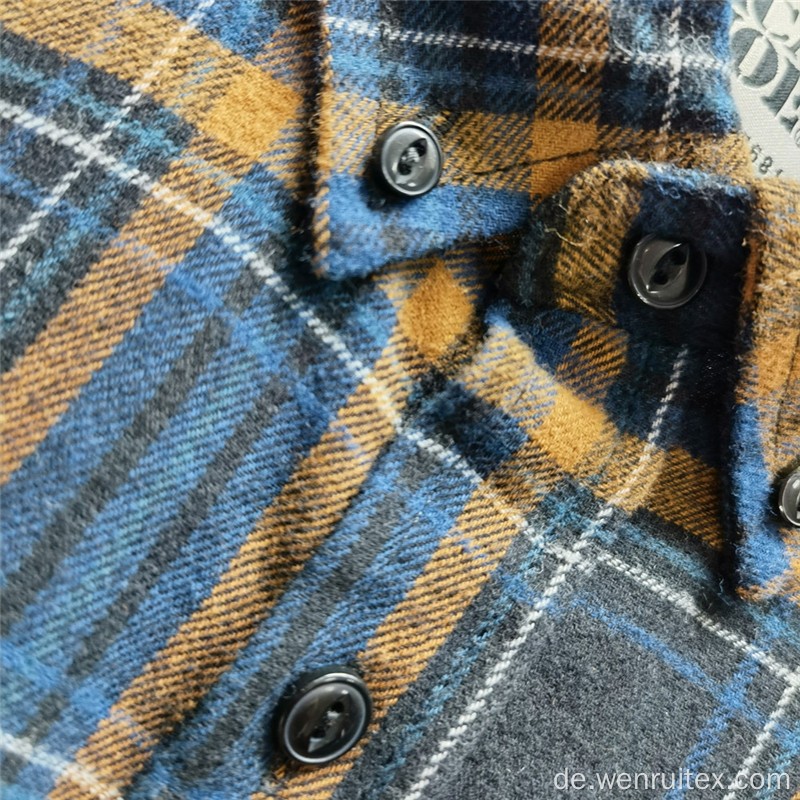 Custom 100% Baumwolle Twill gebürstet Langarm Winter Shirt