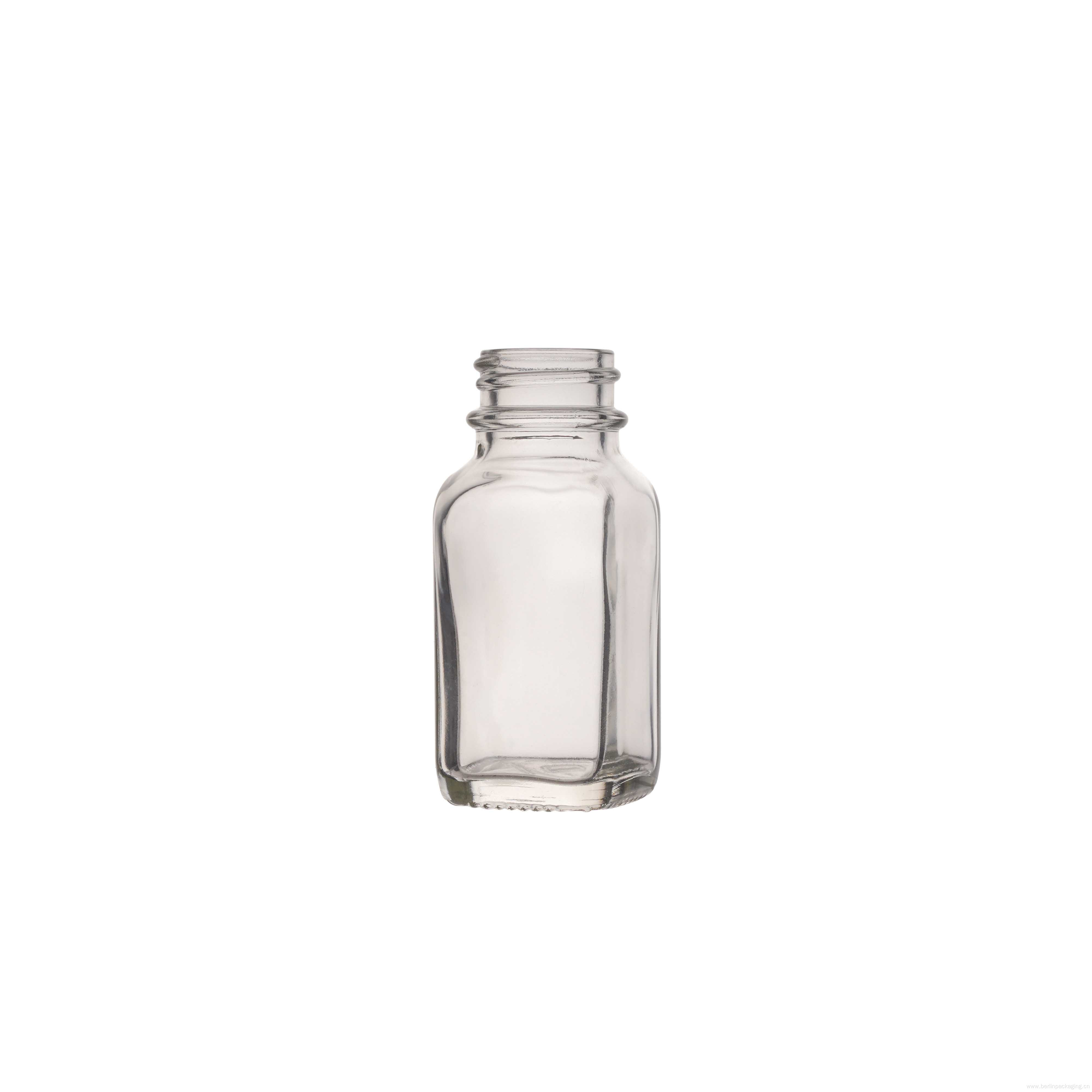 1oz Square Glass Bottle